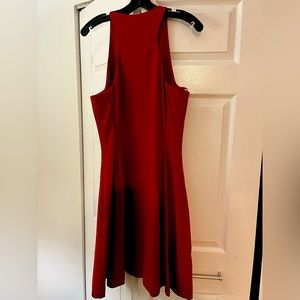 Brand new BCBG deep red “Guilianna” A line dress with front zip